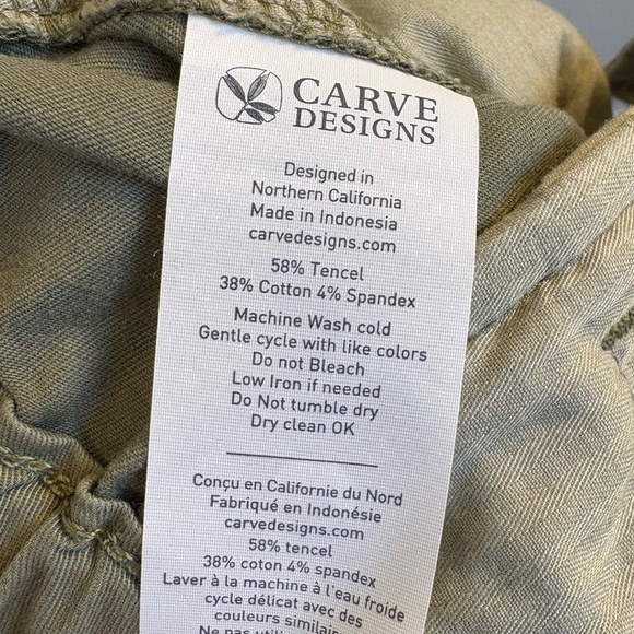 Carve Designs NWOT Journey Twill Shorts in Olive Size 2 - Picture 8 of 8